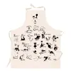 Image de Tablier de cuisine abécédaire en coton ecru 72 x 85 cm