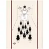 Image de Grand torchon a table en coton ecru 60 x 80 cm