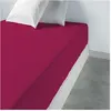 Image de Drap housse uni coton en coton cerise 140 x 190 x 35