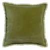 Image de Coussin uni en coton olive 45 x 45 cm