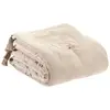 Image de Edredon pompons en coton grege 80 x 180 cm