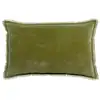 Image de Coussin uni en coton olive 40 x 65 cm