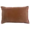 Image de Coussin uni en coton bois de rose 40 x 65 cm