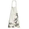 Image de Tablier de cuisine fleuri en coton ombre 80 x 85 cm