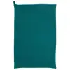 Image de Torchon nid d'abeilles uni en coton paon 50 x 70 cm