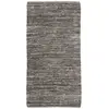 Image de Tapis en cuir tressé gris taupe 60x120