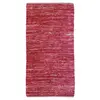 Image de Tapis en cuir tressé burgundy 60x120