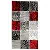 Image de Tapis à motifs cubes rouge 80x150