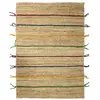 Image de Tapis en jute avec tresses en laine multicolores 120x170