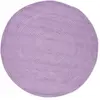Image de Tapis en coton réversible effet cordage violet diam.120