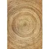 Image de Tapis en jute tressé main motif rond naturel 120x170