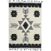 Image de Tapis berbère à effet relief crème et gris foncé 120x170