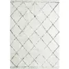 Image de Tapis berbère en coton motifs losanges écru naturel 120x170