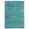 Image de Tapis en cuir tressé bleu clair 120x170