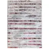 Image de Tapis abstrait moderne gris rouge 120x170