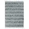 Image de Tapis en coton bande relief blanc-noir 120x170