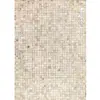 Image de Tapis en cuir recyclé damier blanc 120x170