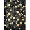 Image de Tapis en cuir recyclé éclats or noir 120x170