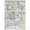 Image de Tapis extra-doux motif croisillons crème argent 120x170