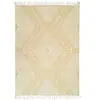 Image de Tapis en coton avec motifs zig zag en laine épaisse naturel 120x170