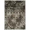 Image de Tapis moderne pour intérieur-extérieur noir et brun 120x170