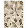 Image de Tapis moderne intérieur extérieur beige et brun 120x170