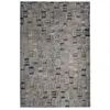 Image de Tapis extra-doux motif marqueterie gris 120x170