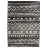Image de Tapis toucher laineux imprimé motifs ethniques noir 133x190