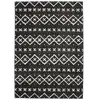 Image de Tapis toucher laineux imprimé motifs ethniques noir 133x190