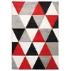 Image de Tapis à motifs triangles rouge 150x220