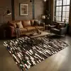 Image de Tapis en cuir recyclé moderne marron 160x230