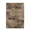 Image de Tapis vintage brun et noir motifs patchwork 140x200