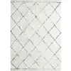 Image de Tapis berbère en coton motifs losanges écru naturel 160x230