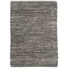 Image de Tapis en cuir tressé taupe 160x230