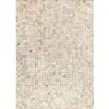 Image de Tapis en cuir recyclé damier blanc 160x230