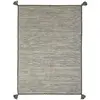 Image de Tapis en coton tissé et tressé blanc 160x230