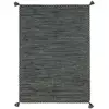 Image de Tapis 100% coton tissé et tressé gris 160x230