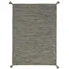 Image de Tapis 100% coton tissé et tressé marron 160x230