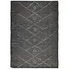 Image de Tapis en jonc de mer motif tribal noir 160x230
