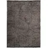 Image de Tapis tissé plat coton noir et reflet lumière anthracite 160x230