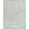 Image de Tapis en cuirs recyclés blanc et argenté 160x230