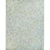 Image de Tapis en cuirs recyclés blanc et doré 160x230