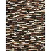 Image de Tapis en cuir recyclé lignes marron 190x290