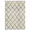 Image de Tapis en coton losanges naturel-noir 190x290
