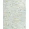 Image de Tapis en cuir recyclé naturel doré patchwork 190x290