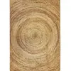 Image de Tapis en jute tressé main motif rond naturel 300x400