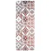 Image de Tapis de cuisine carreaux de ciment rouge 45x120 - vinyle antidérapant