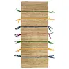 Image de Tapis en jute avec tressage en laine multicolore 50x150
