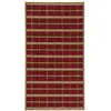 Image de Tapis tissé à rayures rouge 60x110