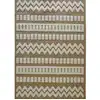 Image de Tapis aspect jute à motif géométrique en relief blanc 80x150